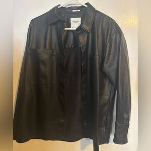 Abercrombie & Fitch Faux Leather Shirt